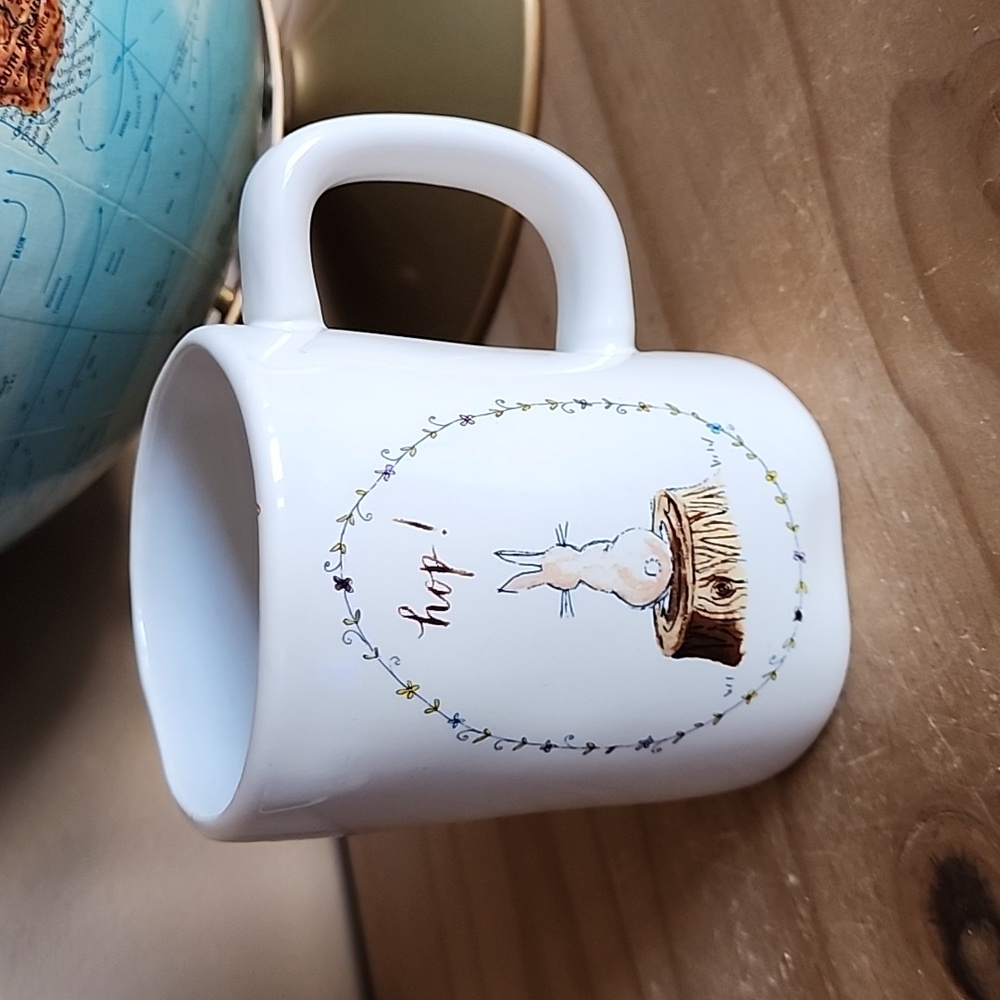Rae Dunn HOP bunny ceramic coffee mug